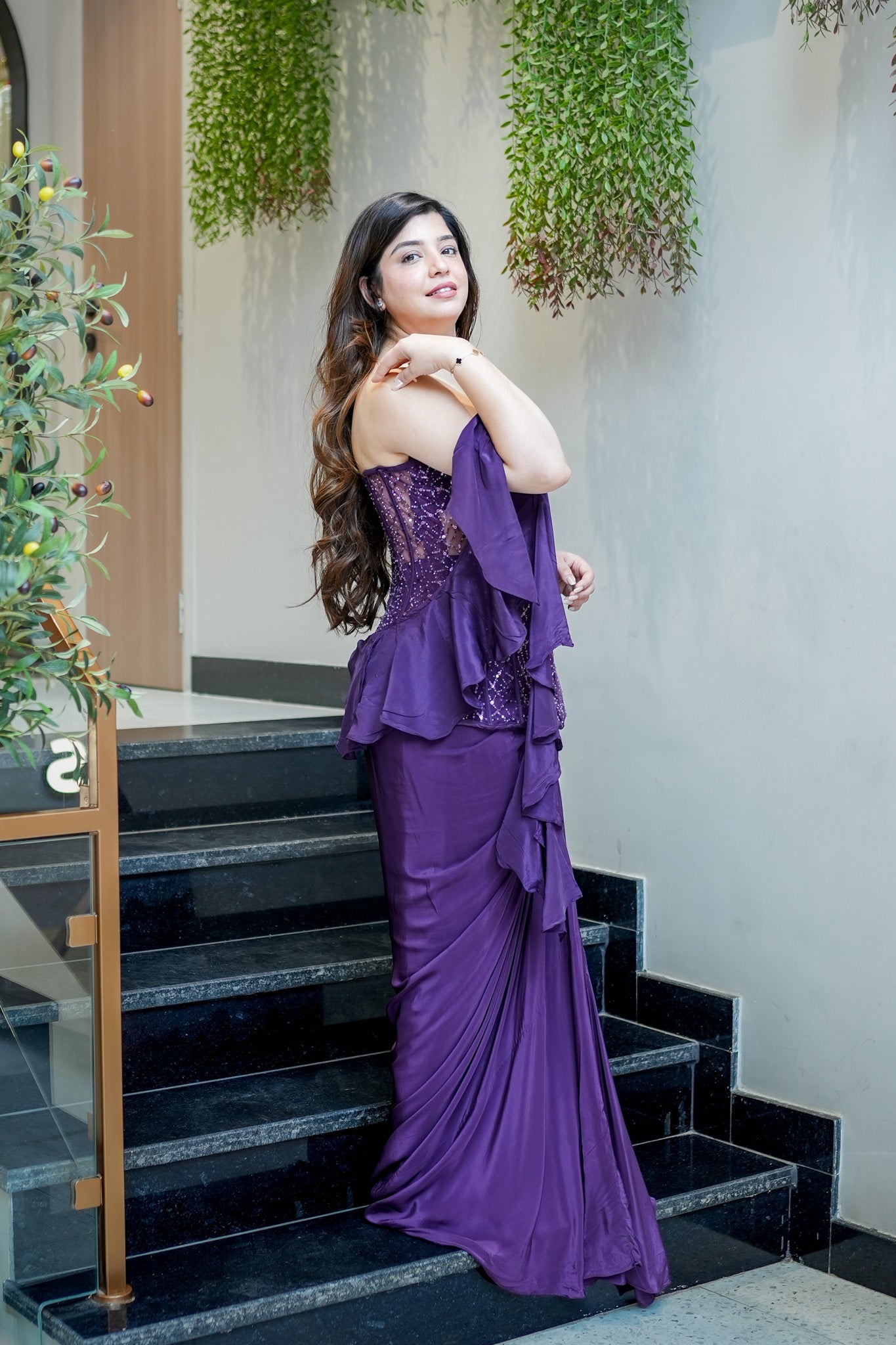 Fiza Embroidered Indowestern Outfit