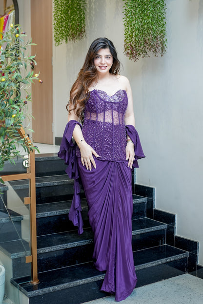 Fiza Embroidered Indowestern Outfit