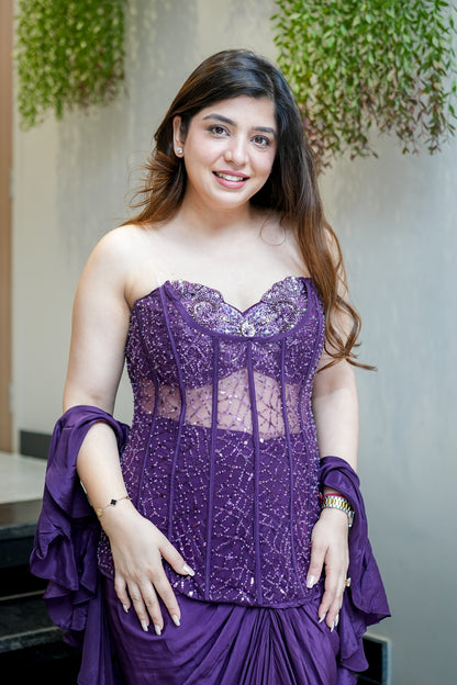 Fiza Embroidered Indowestern Outfit