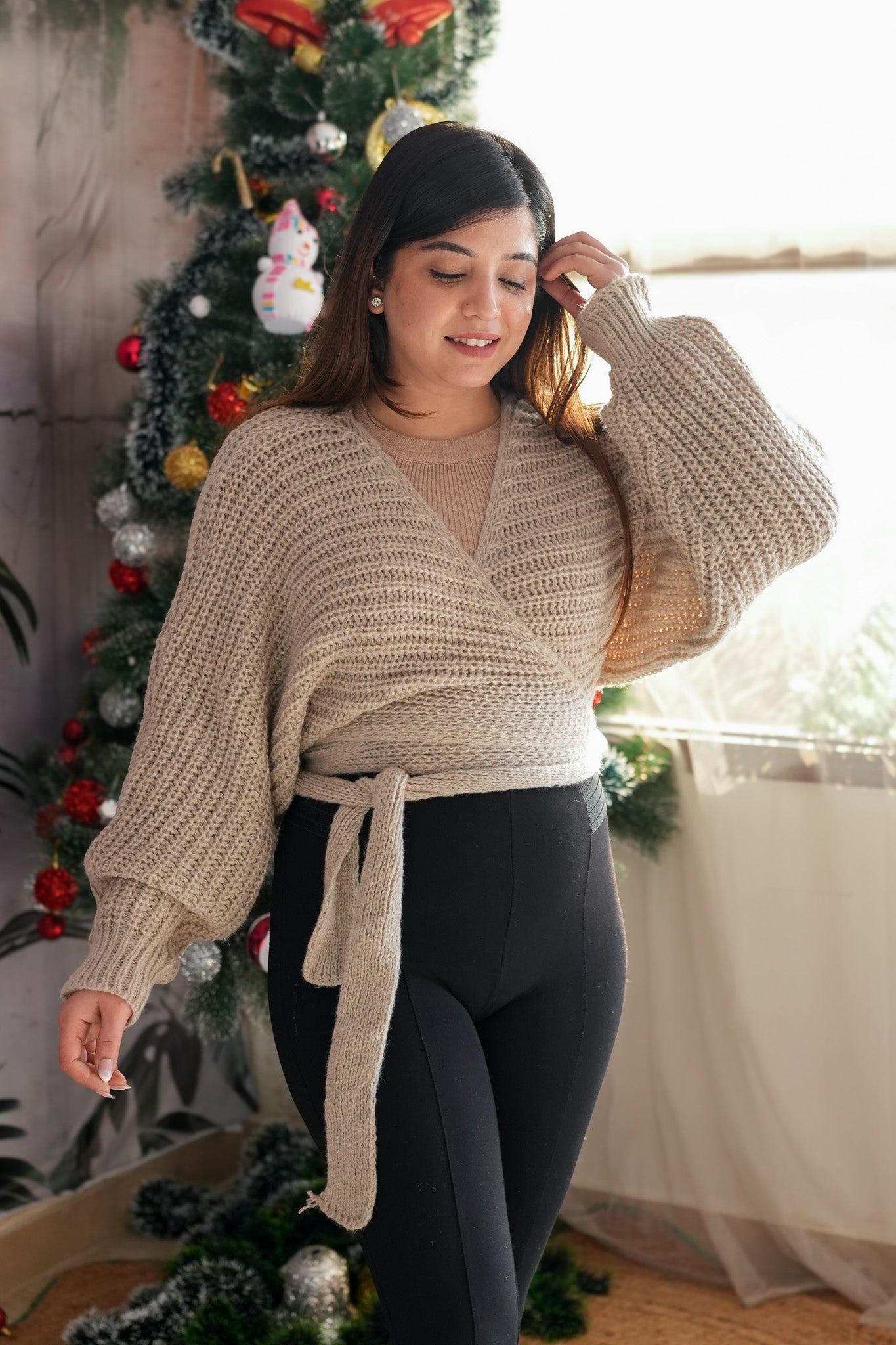 Knitted Wrap Around Top