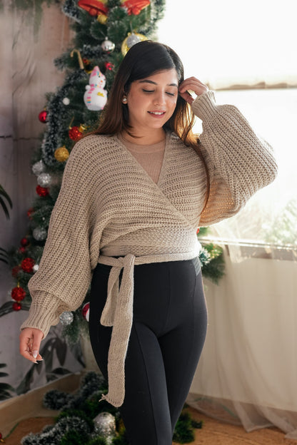 Knitted Wrap Around Top