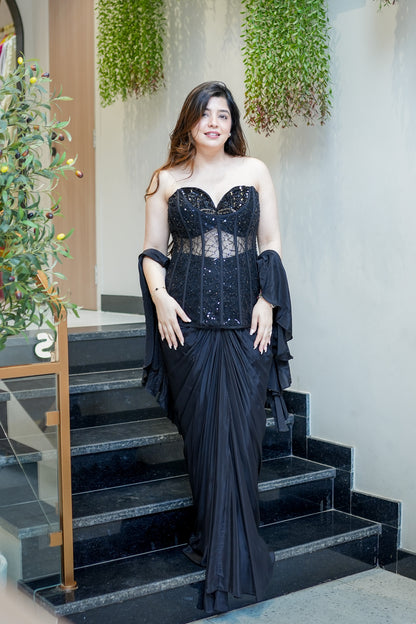 Fiza Embroidered Indowestern Outfit