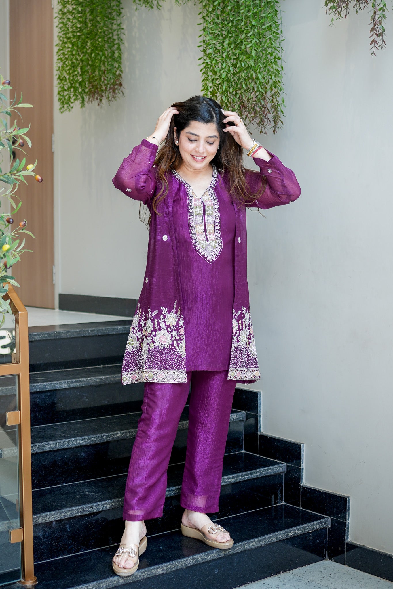 Divira Embroidered Co ord Set