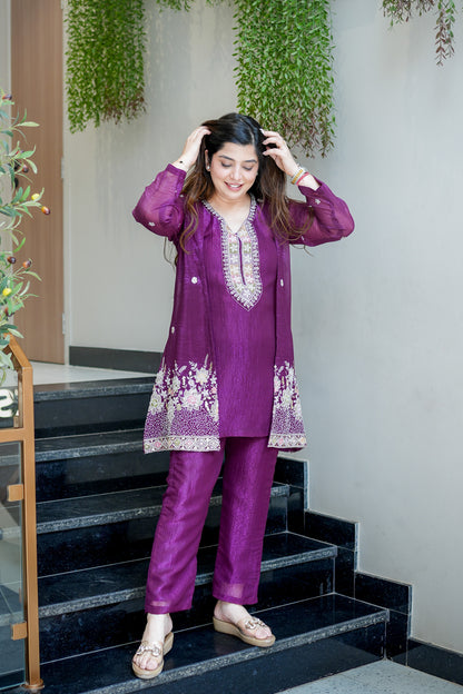 Divira Embroidered Co ord Set