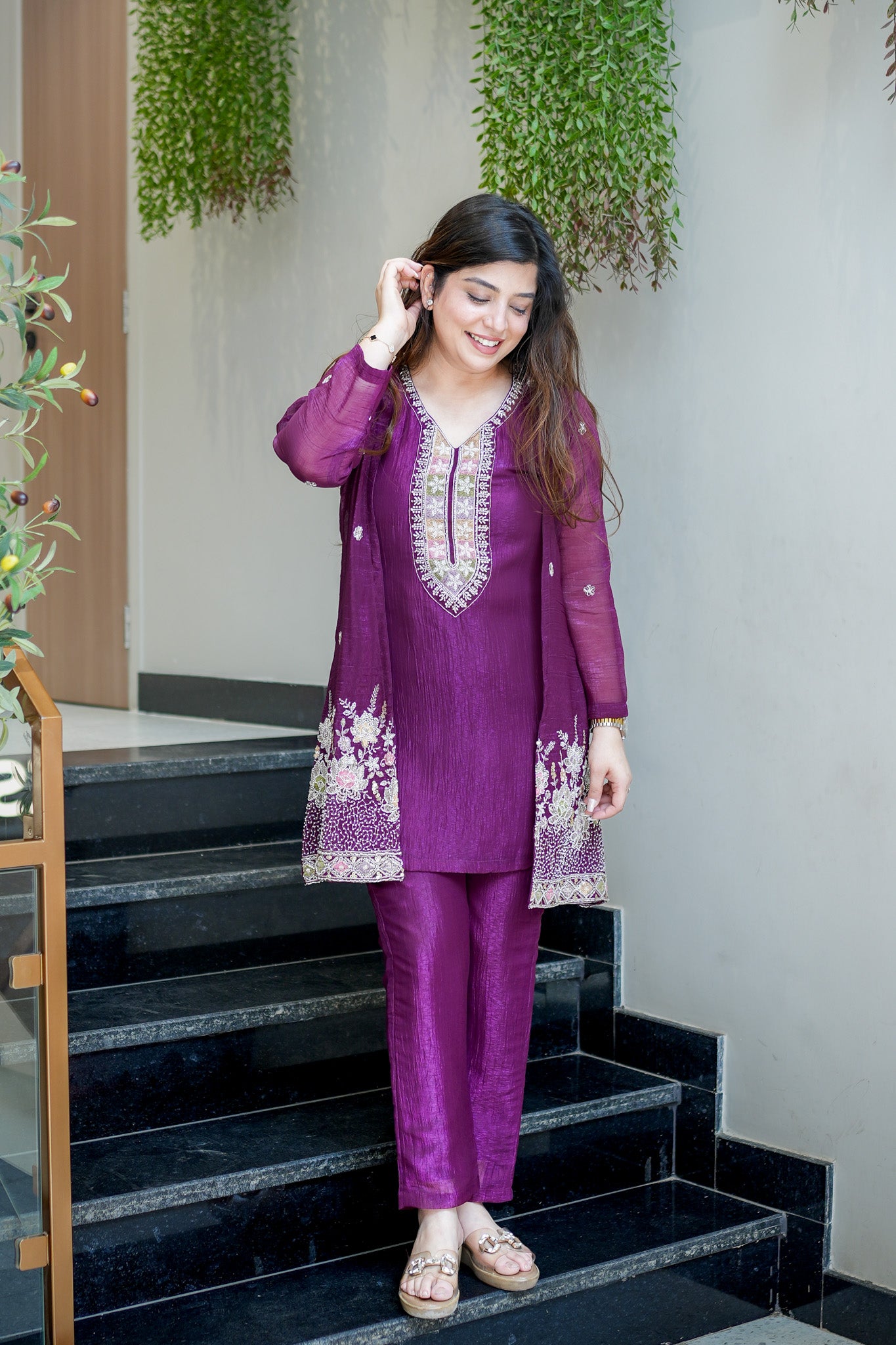 Divira Embroidered Co ord Set