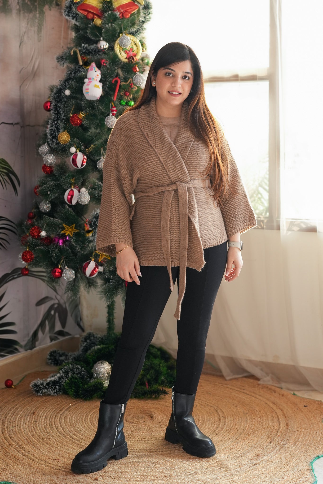 Champel Woollen Cardigan With Belt