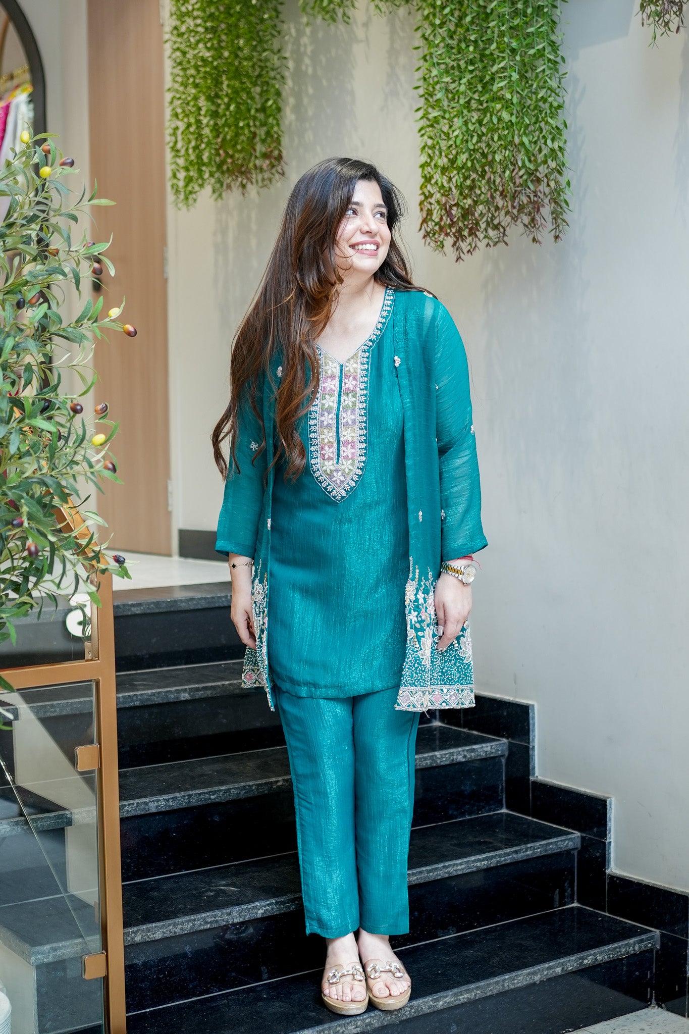 Divira Embroidered Co ord Set