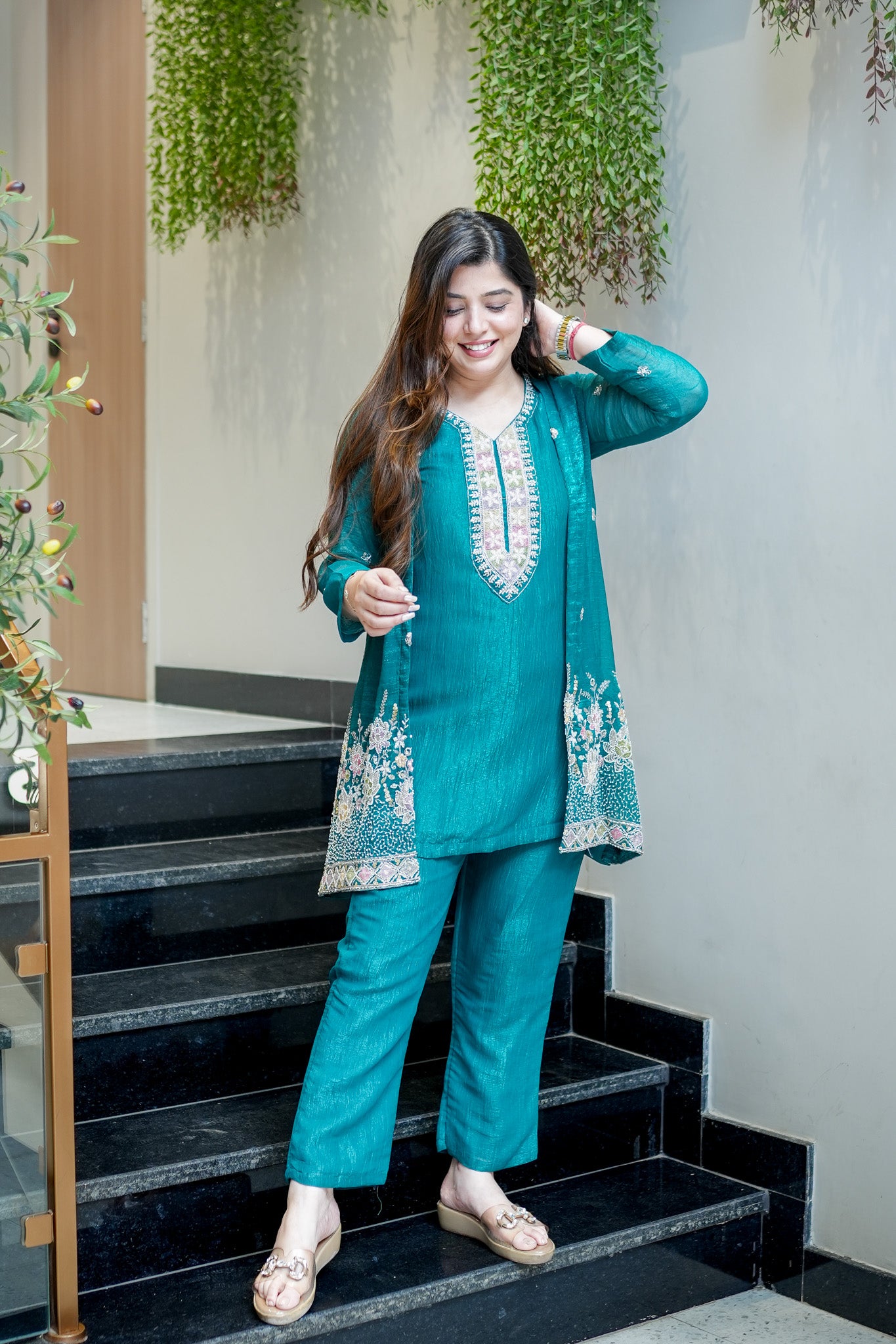 Divira Embroidered Co ord Set