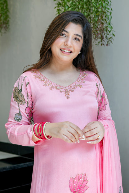 Ramini Hand Painted Anarkali Suit Set
