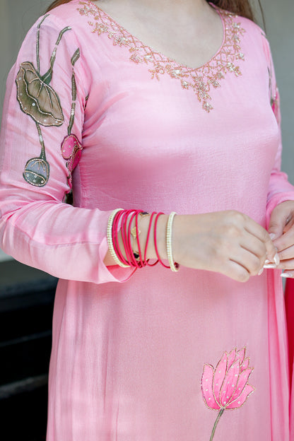 Ramini Hand Painted Anarkali Suit Set