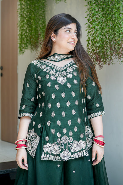 Raahat Hand Embroidered Garara Set