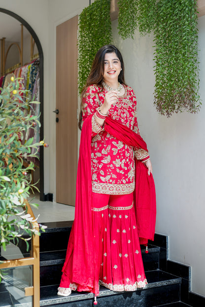 Raabta Hand Embroidered Sharara Set