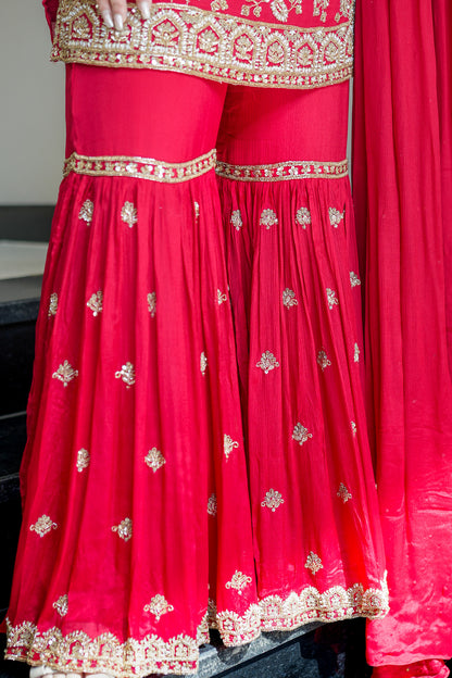 Raabta Hand Embroidered Sharara Set