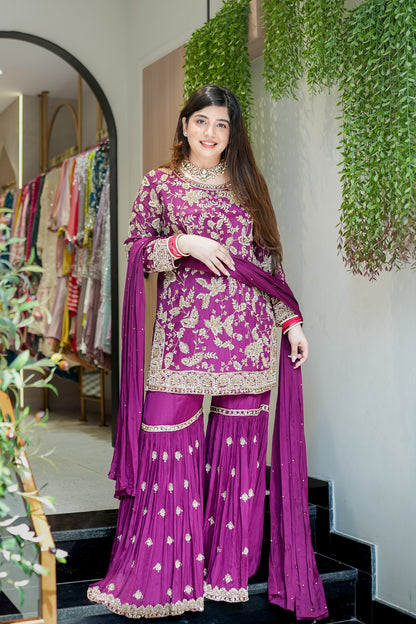 Raabta Hand Embroidered Sharara Set