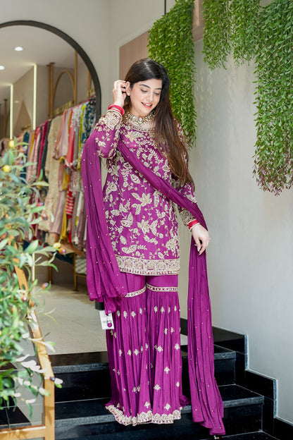 Raabta Hand Embroidered Sharara Set