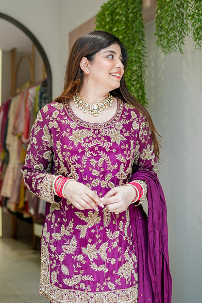 Raabta Hand Embroidered Sharara Set