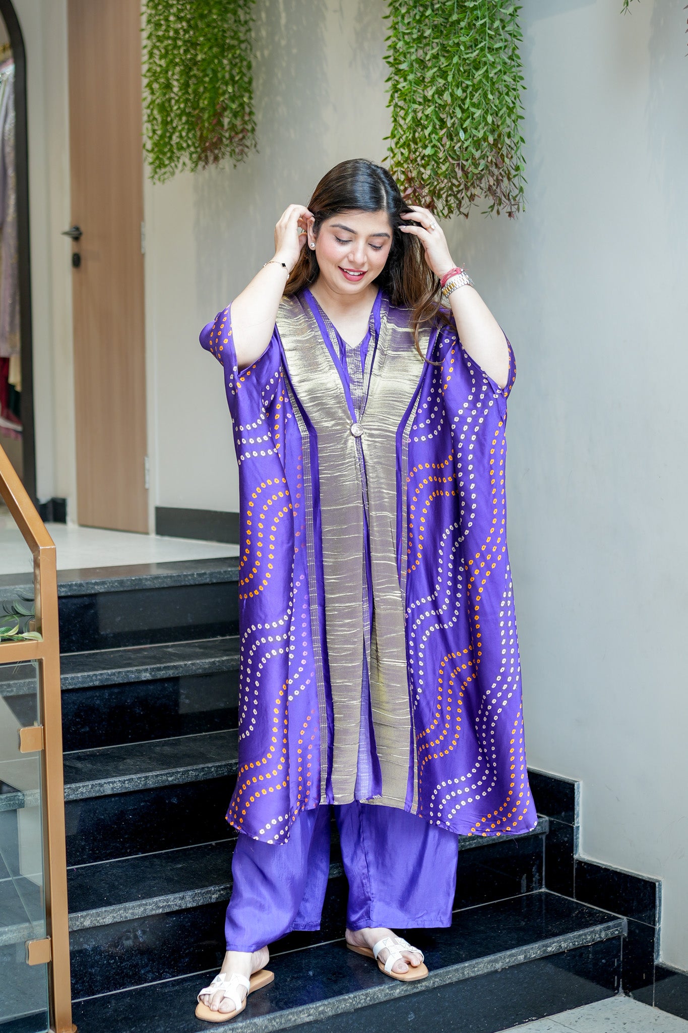 Eira Bandhani Print Co ord Set