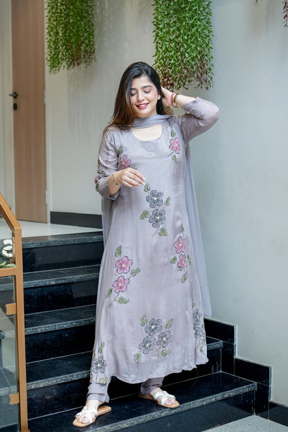Iraaya Hand Painted Anarkali Suit Set