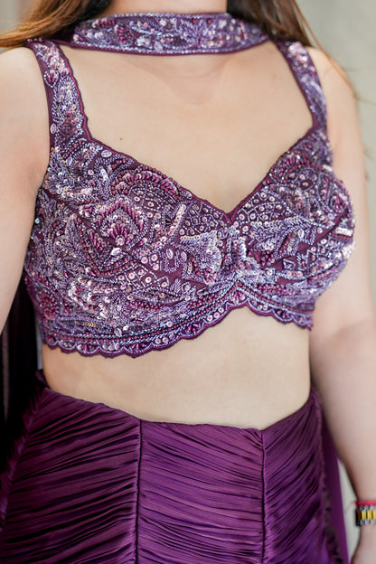 Veyona Embroidered Fish Cut Lehenga
