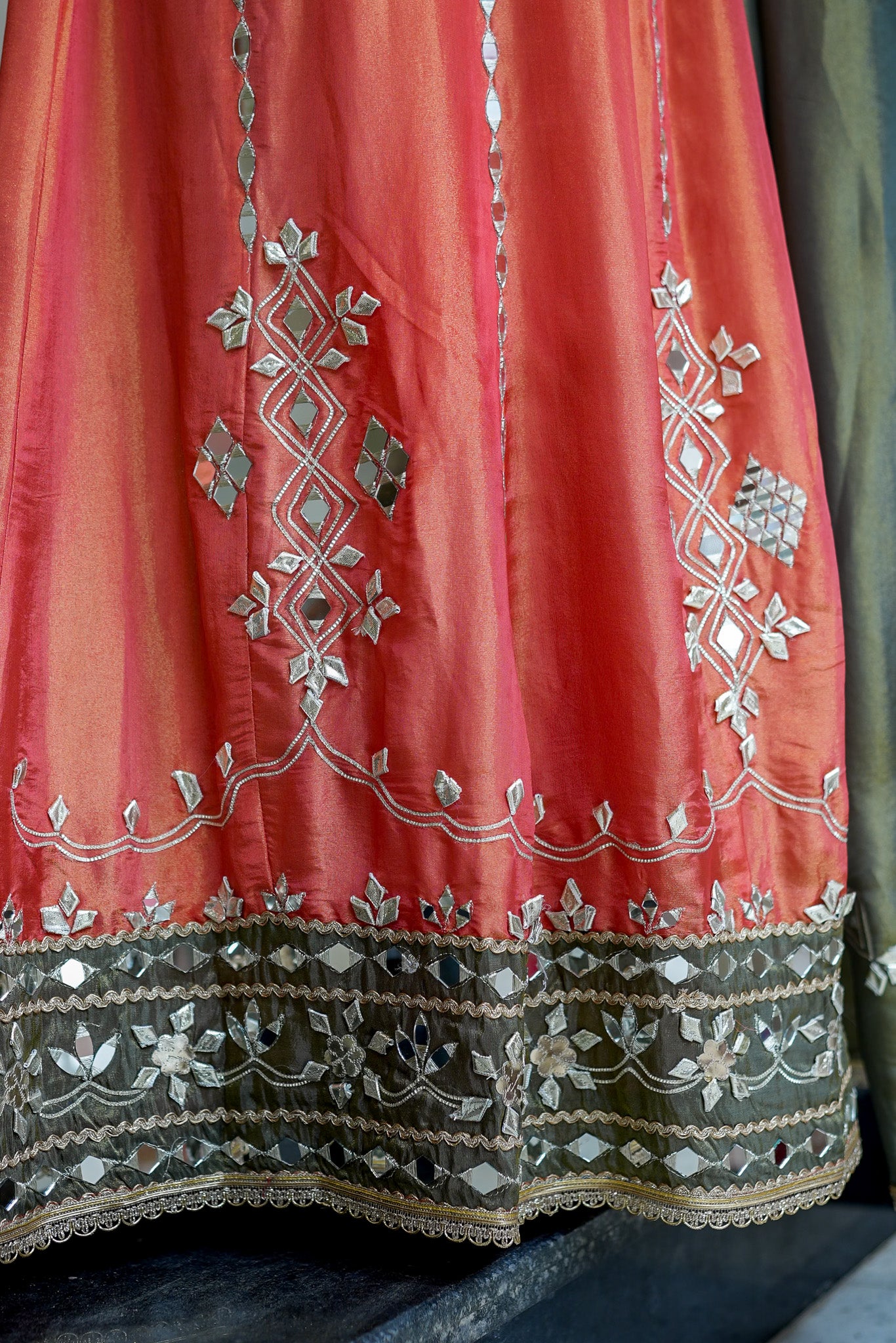 Taara Gotta And Mirror Detailing Anarkali