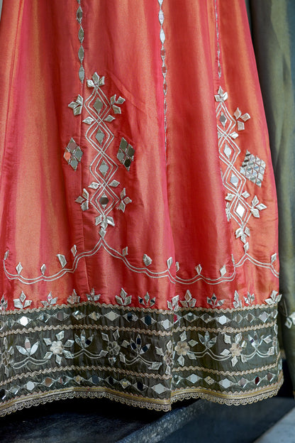 Taara Gotta And Mirror Detailing Anarkali