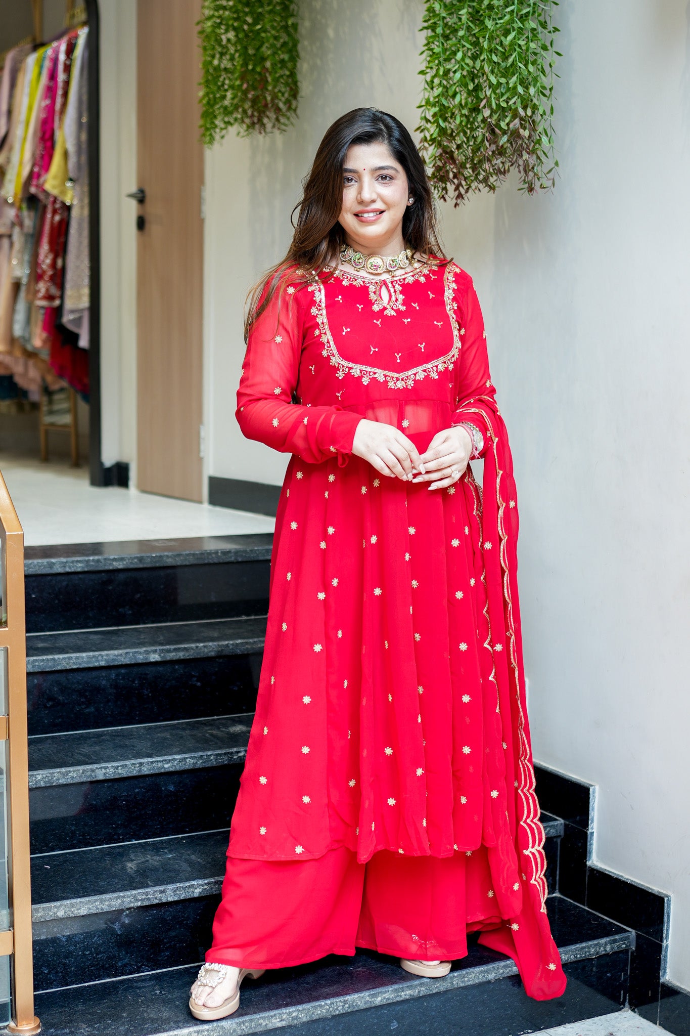 Chandni Embroidered Anarkali Suit