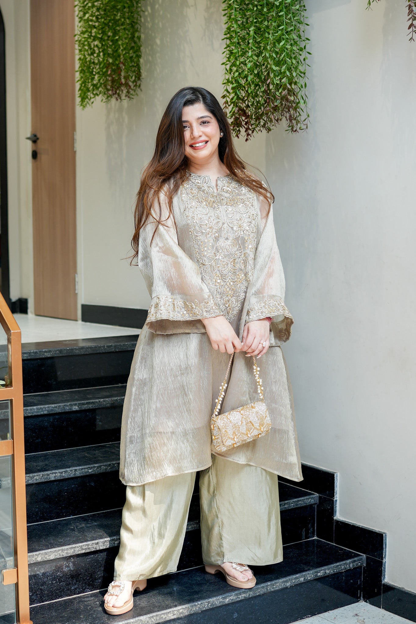 Risha Hand Embroidered Co ord Set