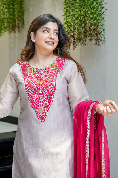Nafiza Embroidered Suit Set
