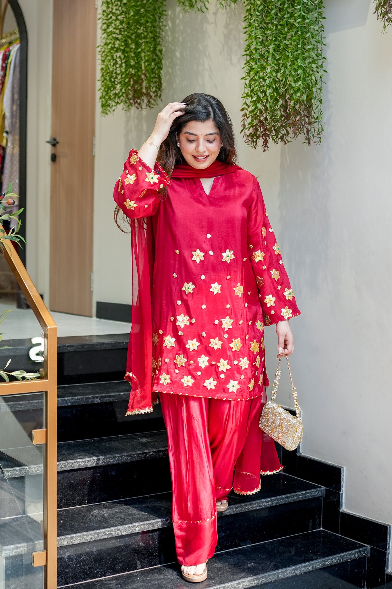 Pravya Gotta Detailing Farshi Salwar Set
