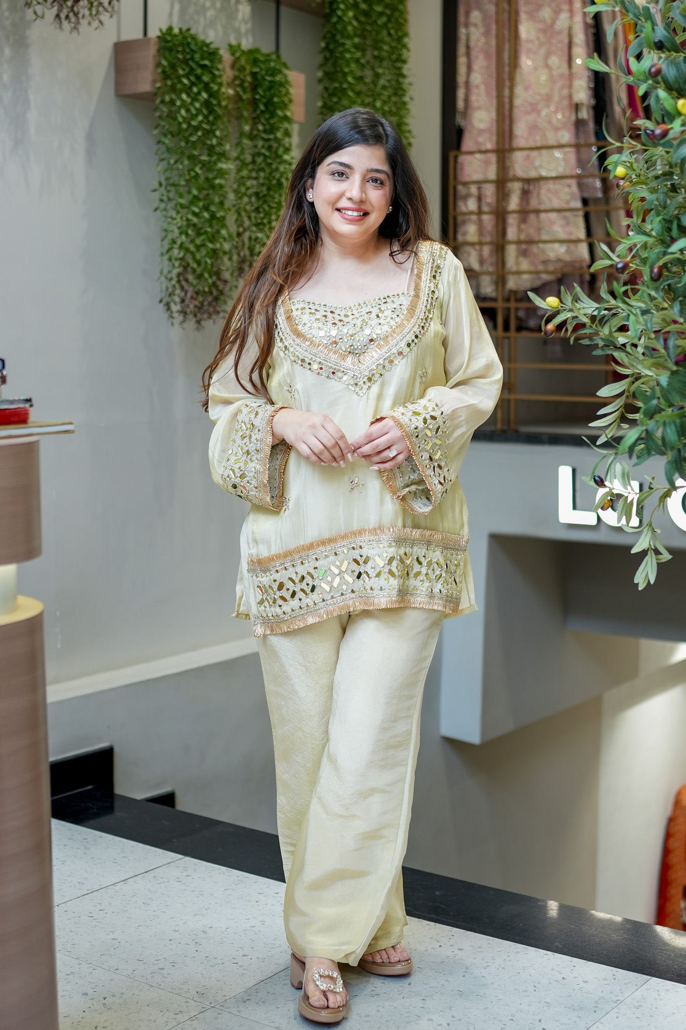 Anvitha Mirror Detailing Co ord Set