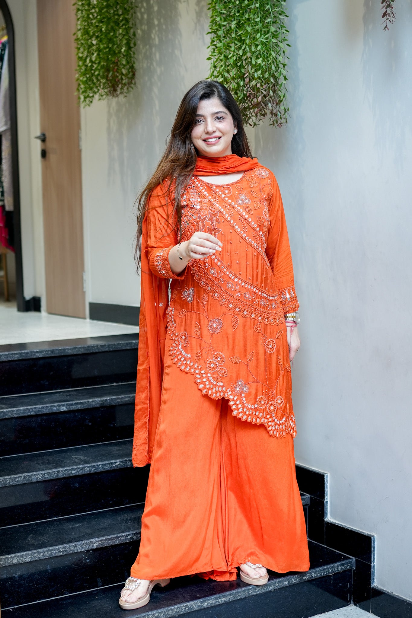 Neyara Embroidered Upside Down Suit Set