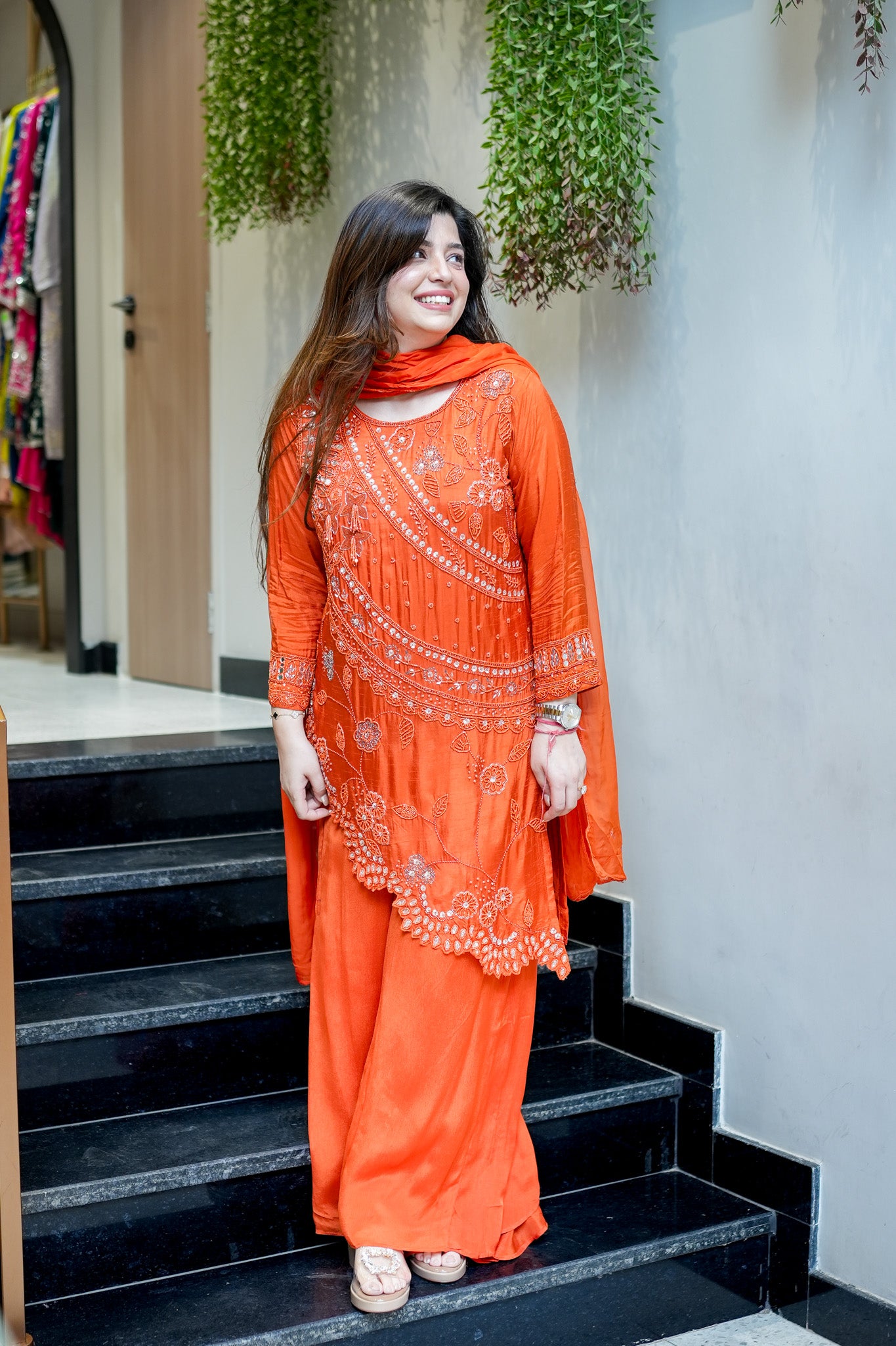 Neyara Embroidered Upside Down Suit Set