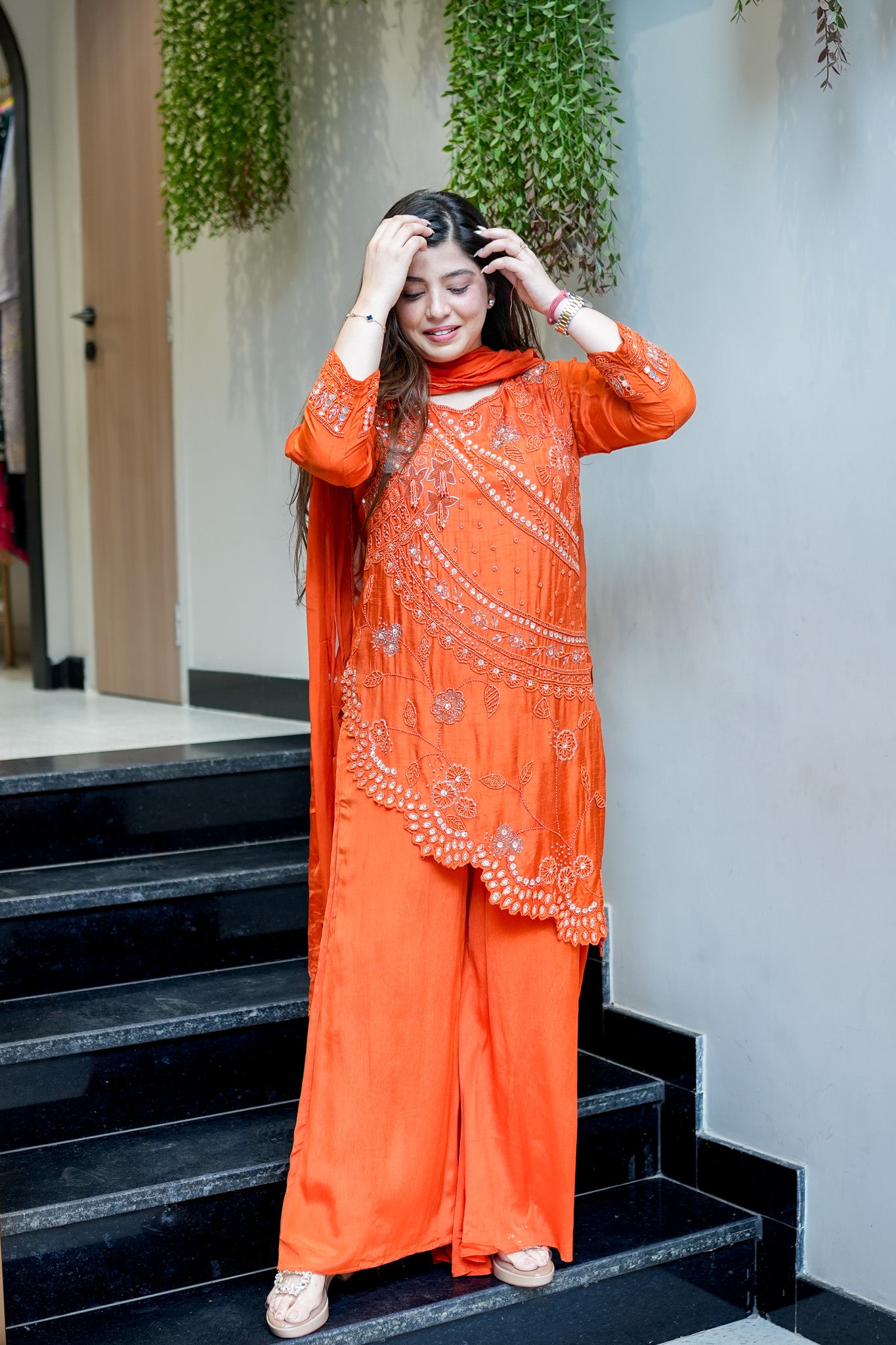 Neyara Embroidered Upside Down Suit Set