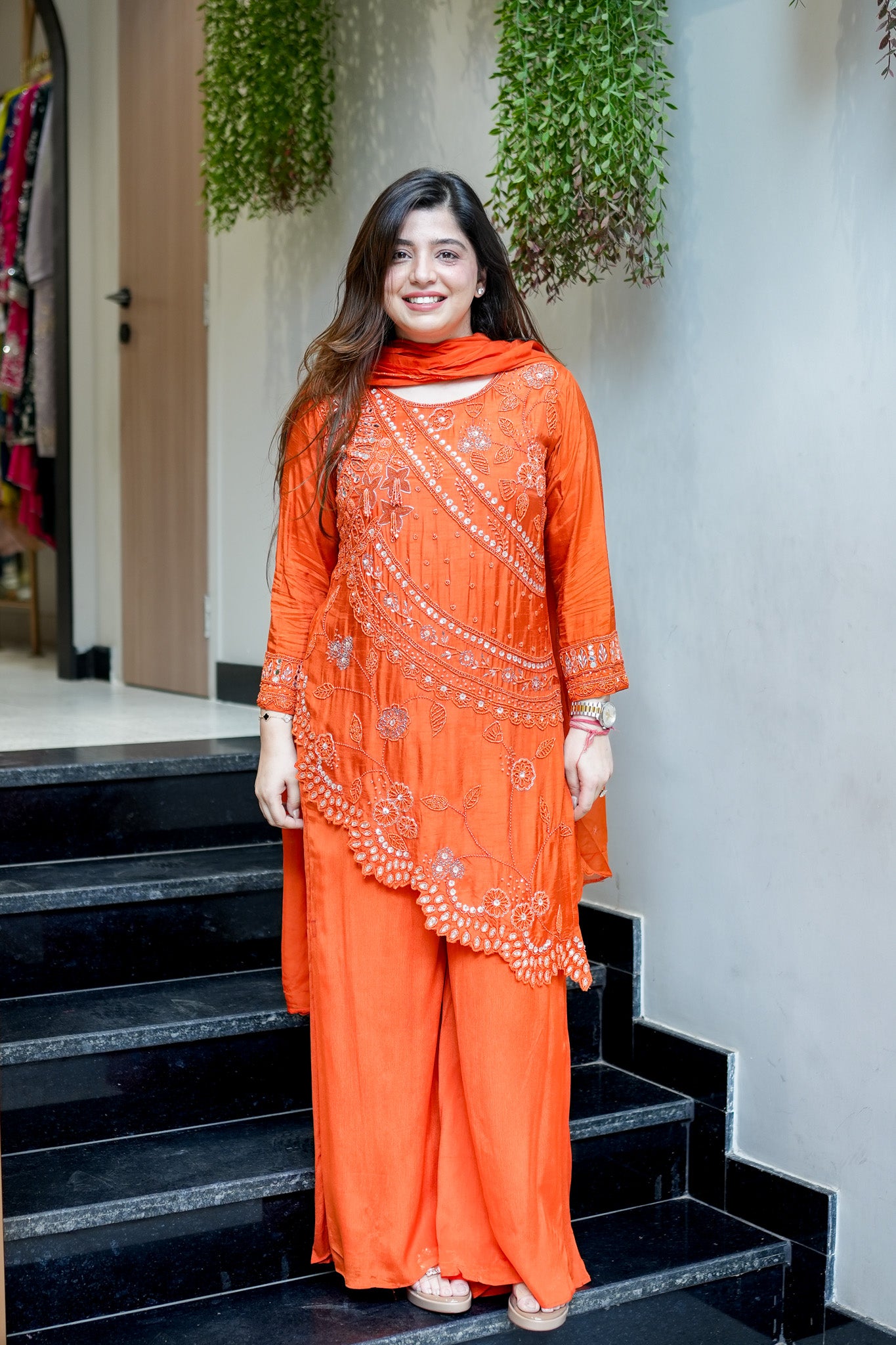Neyara Embroidered Upside Down Suit Set