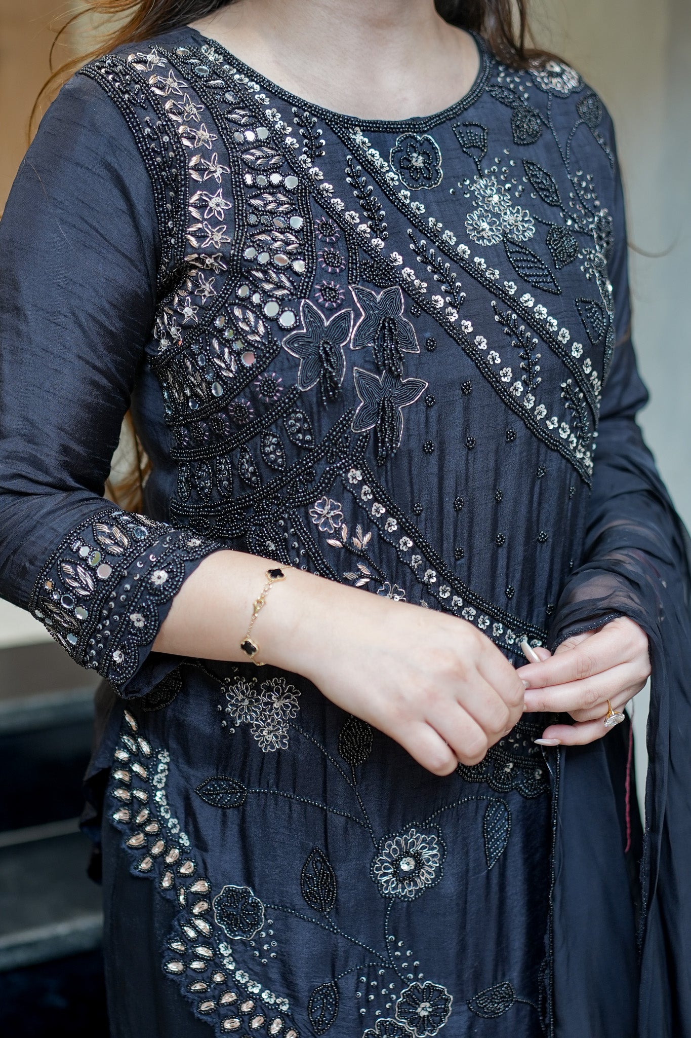 Neyara Embroidered Upside Down Suit Set