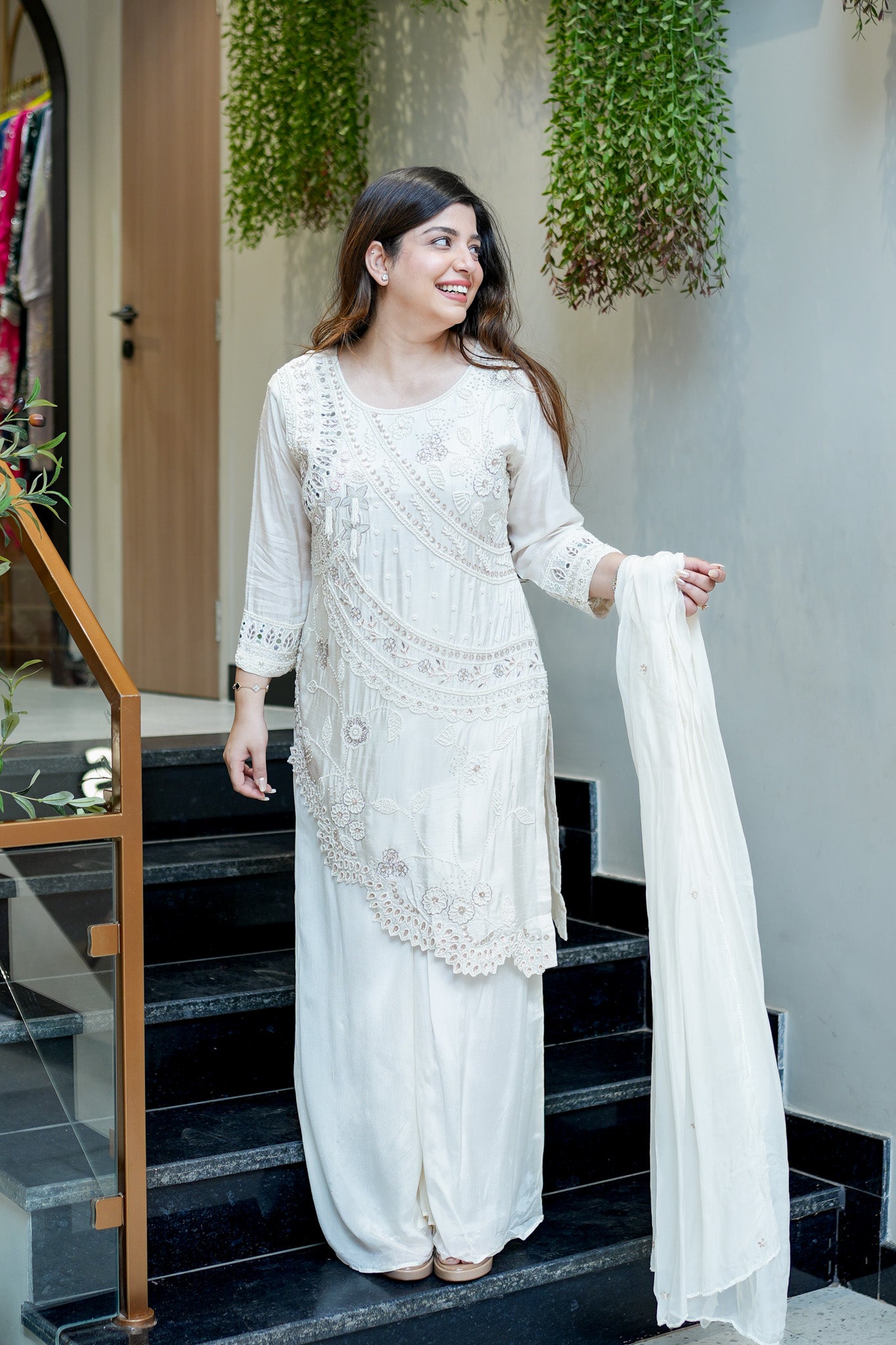 Neyara Embroidered Upside Down Suit Set