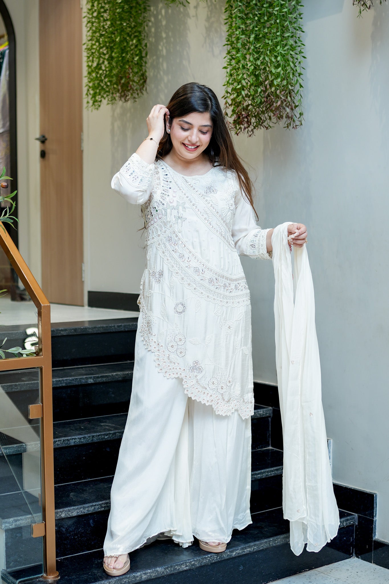 Neyara Embroidered Upside Down Suit Set