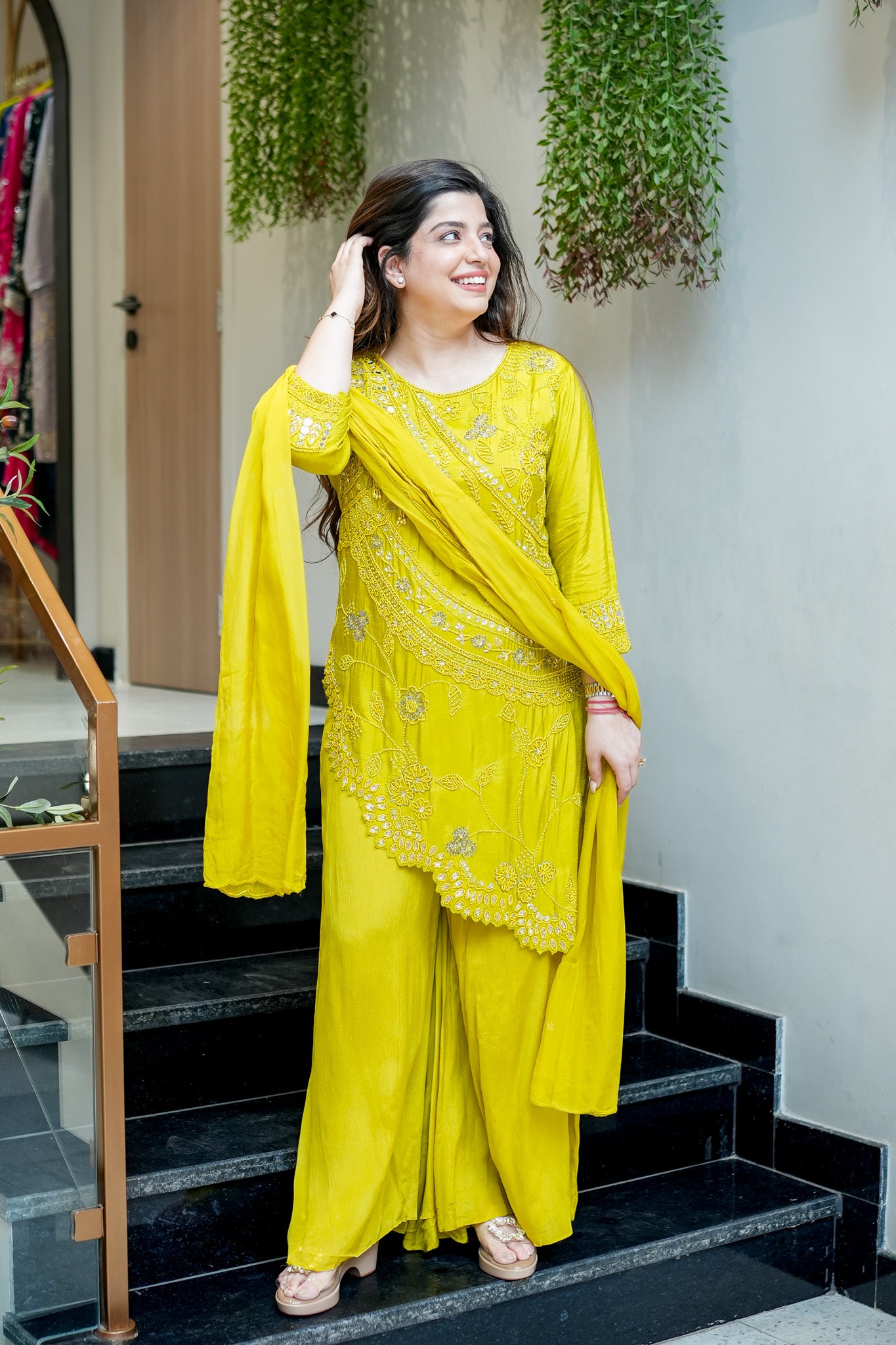 Neyara Embroidered Upside Down Suit Set