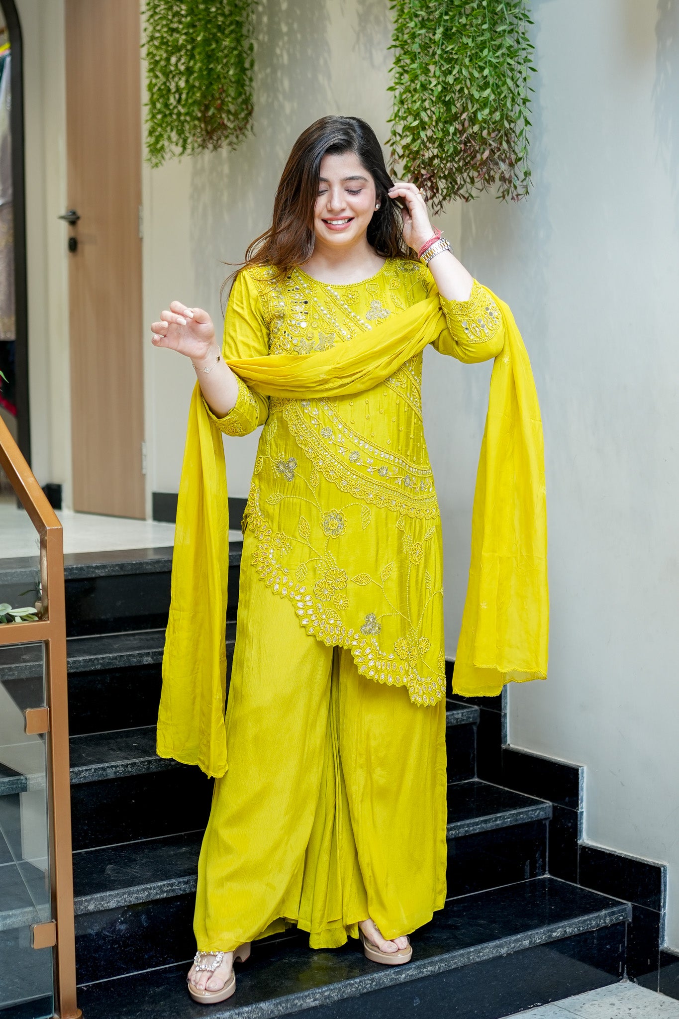 Neyara Embroidered Upside Down Suit Set