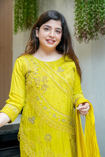Neyara Embroidered Upside Down Suit Set