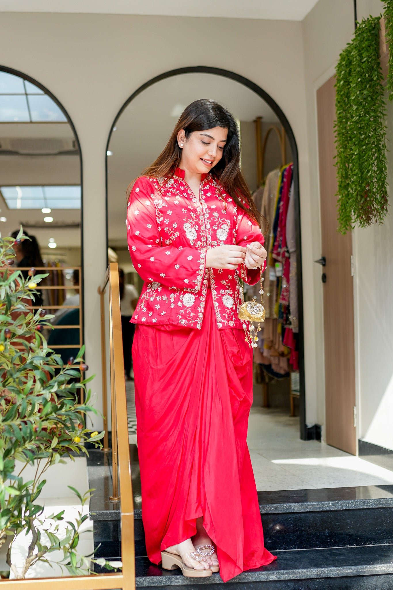 Amber Hand Embroidered Skirt Set