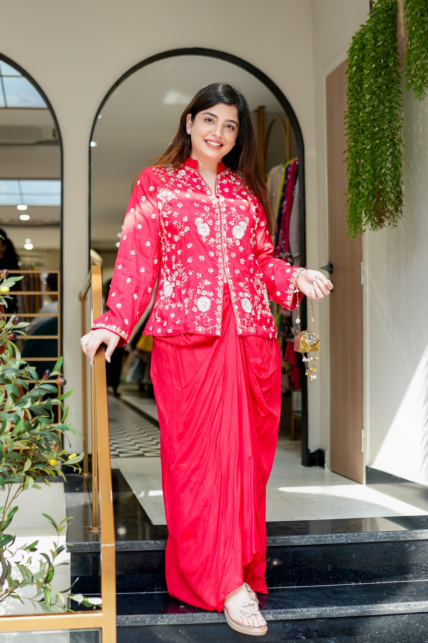 Amber Hand Embroidered Skirt Set