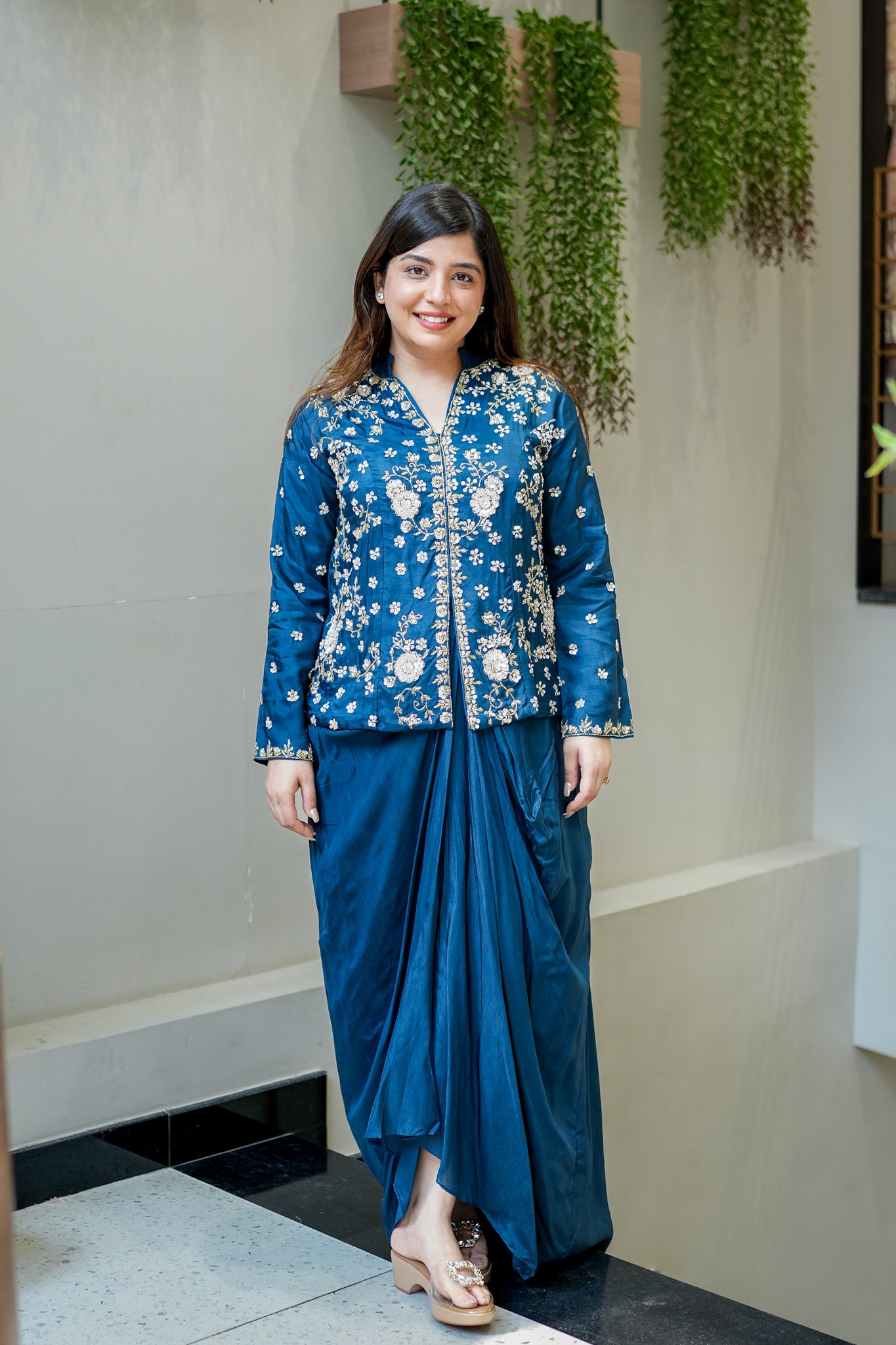 Amber Hand Embroidered Skirt Set