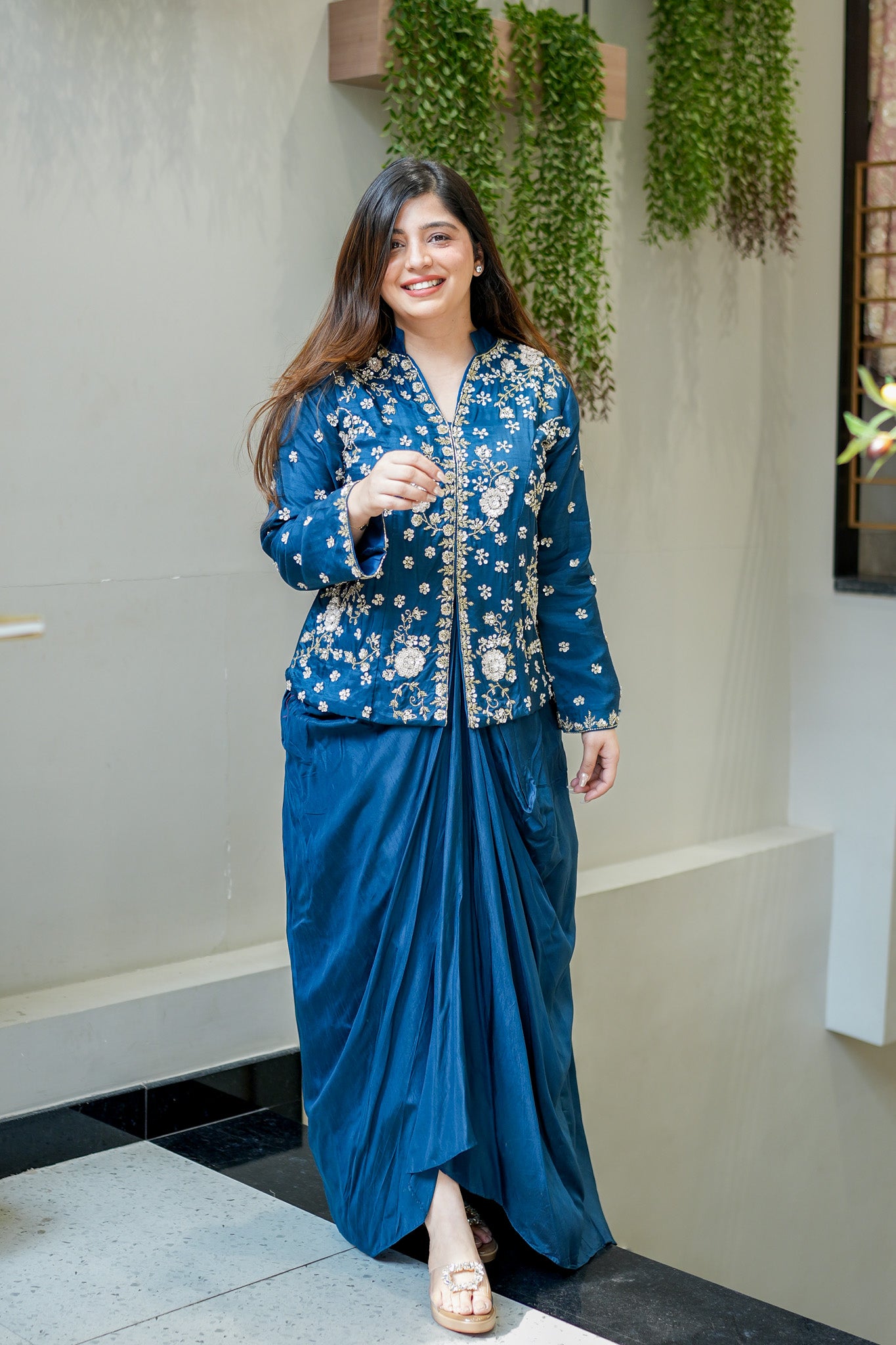 Amber Hand Embroidered Skirt Set