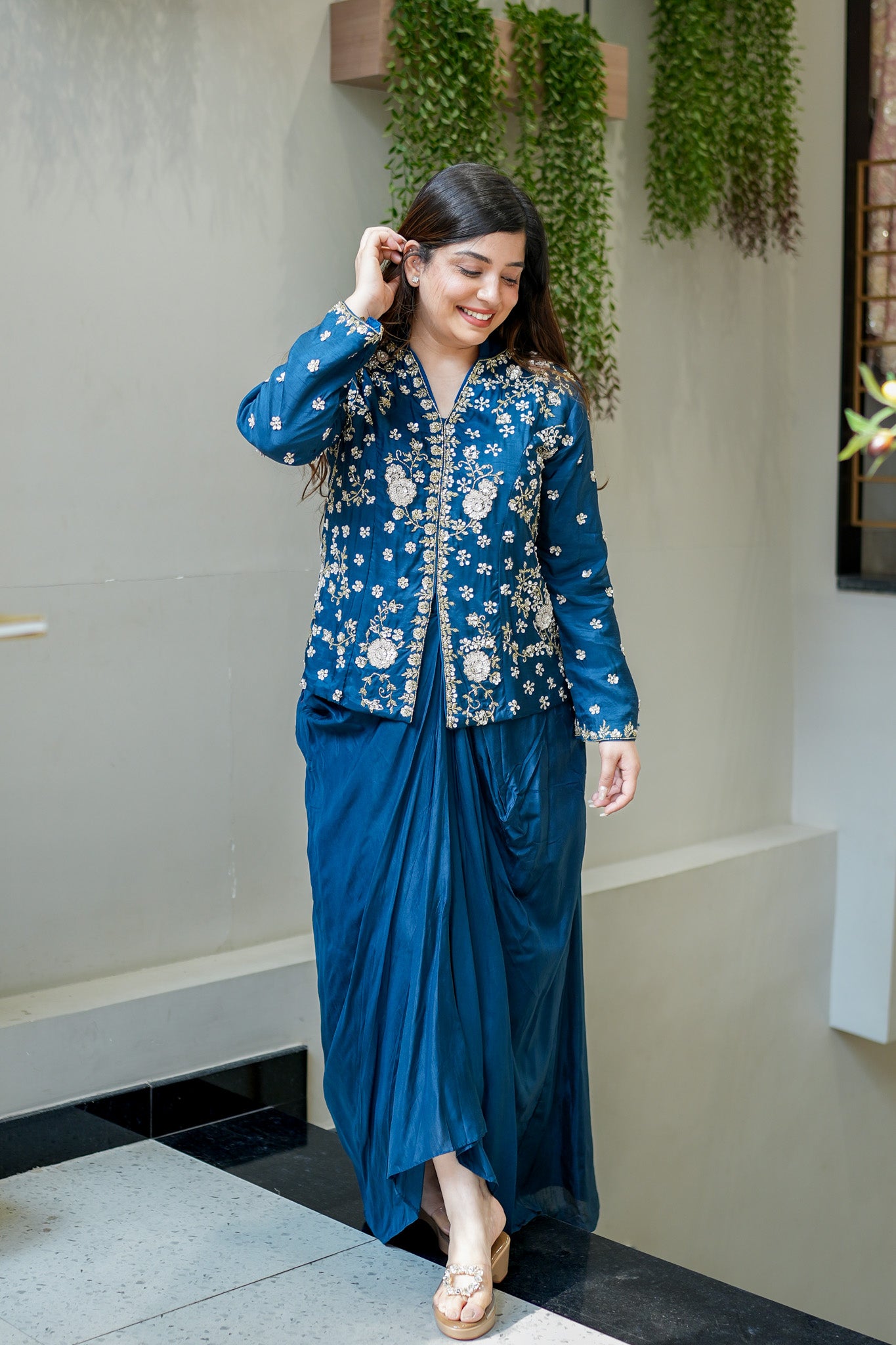 Amber Hand Embroidered Skirt Set