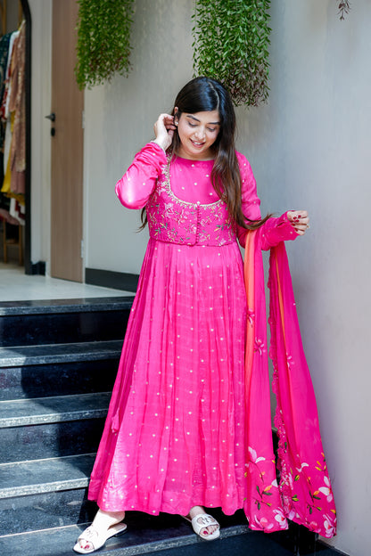 Aira Embroidered Anarkali Suit Set