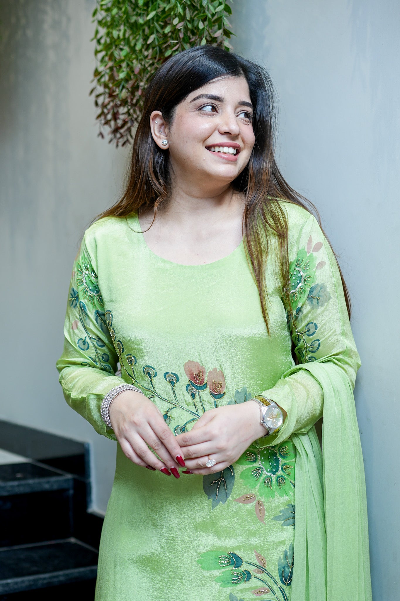 Aarika Hand Painted Anarkali Suit Set