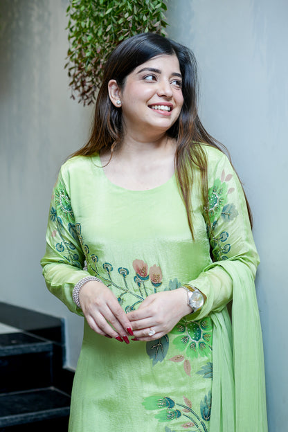Aarika Hand Painted Anarkali Suit Set