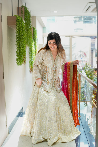 Aqsa Hand Embroidered Lehenga