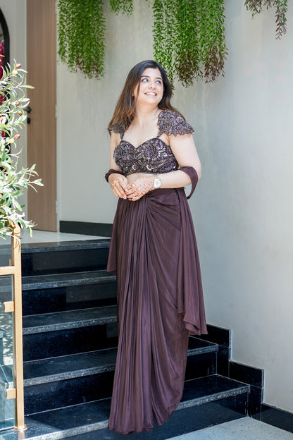 Padmika Hand Embroidered Indo Western